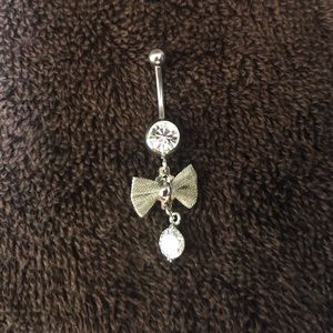 Dangly Bow Belly Button Ring